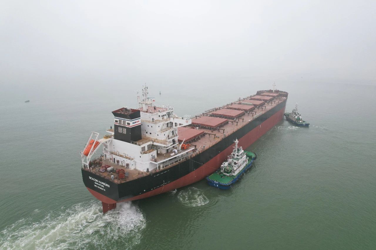 黄埔文冲海鲸系列新巴拿马型85000吨散货船2号船遨游seaconhamburg轮